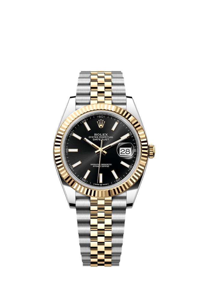 ROLEX DATEJUST 41 STEEL/GOLD BLACK DIAL JUBILEE 126333